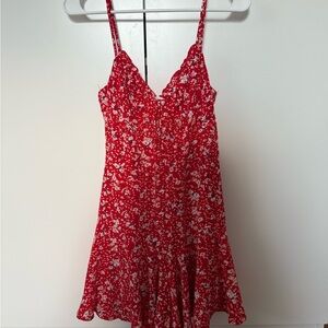 Red Floral Romper